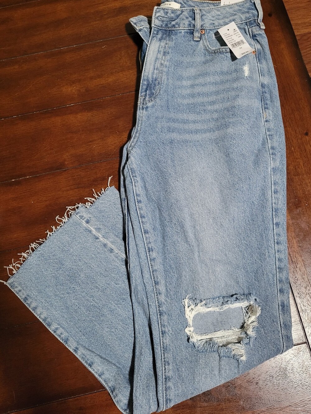 PacSun Light Blue Jeans with Distressed Knee